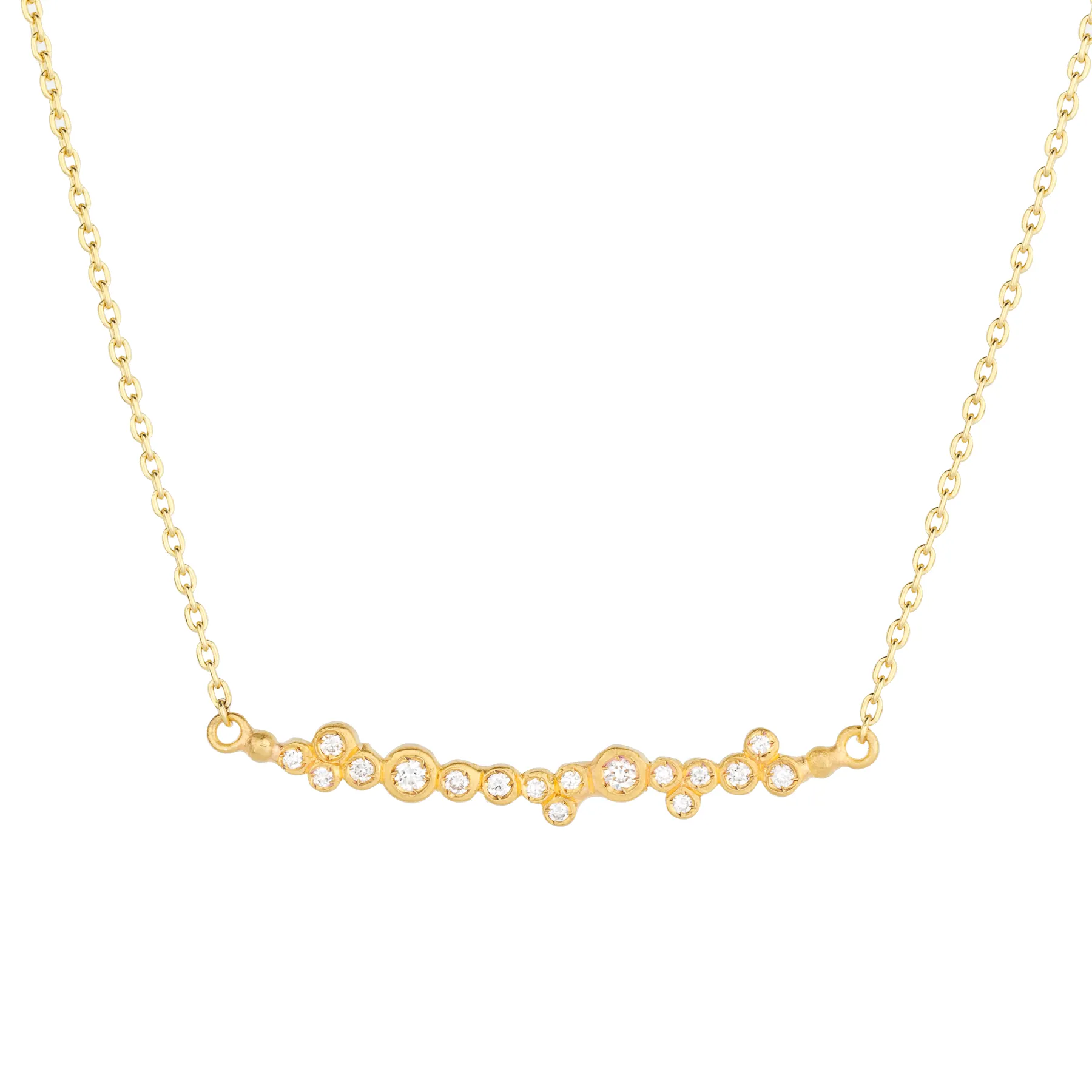 Lika Behar Dylan 24K Gold Bar Diamond Necklace with Toggle