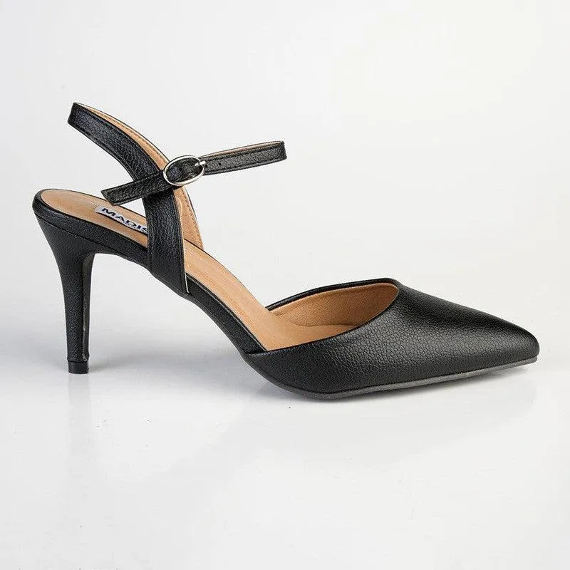 Madison Dina 2 Slingback With Ankle Tie - Black