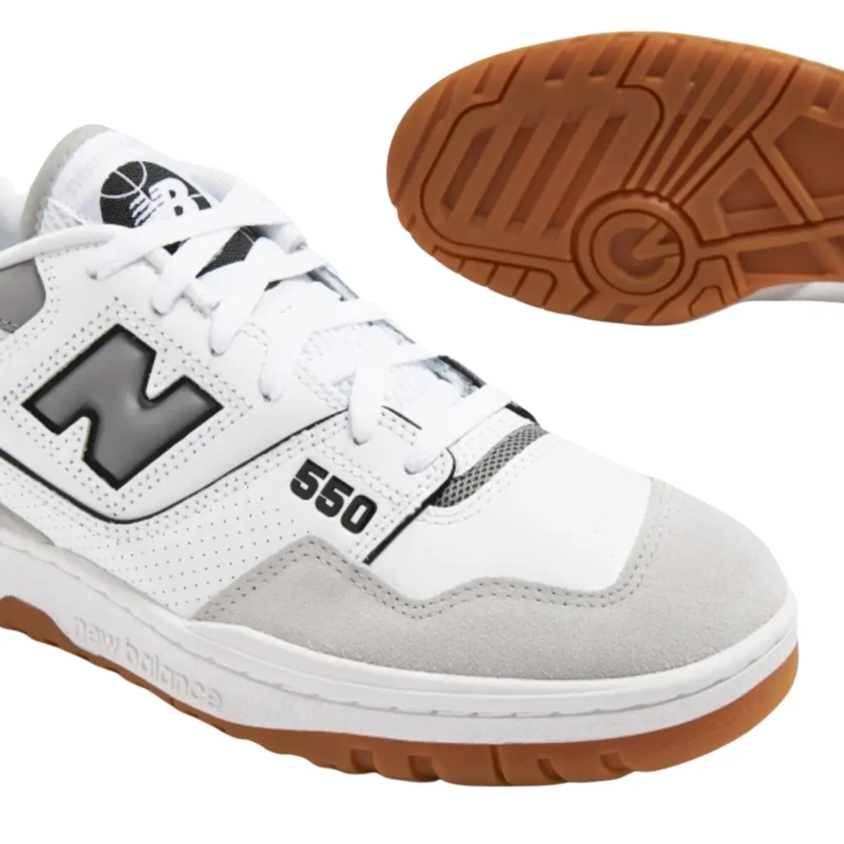 New Balance Men's BB550ESC White/Gray/Gum