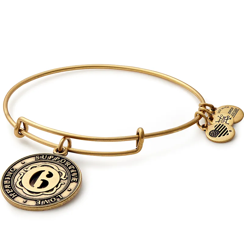 Number 6 Charm Bangle Bracelet