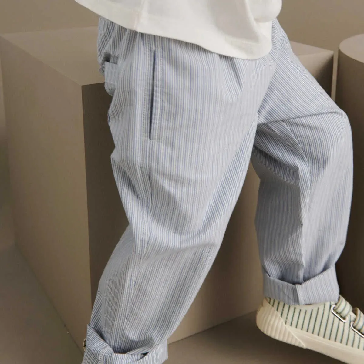 Orlando Pants - Riverside/Creme Stripe