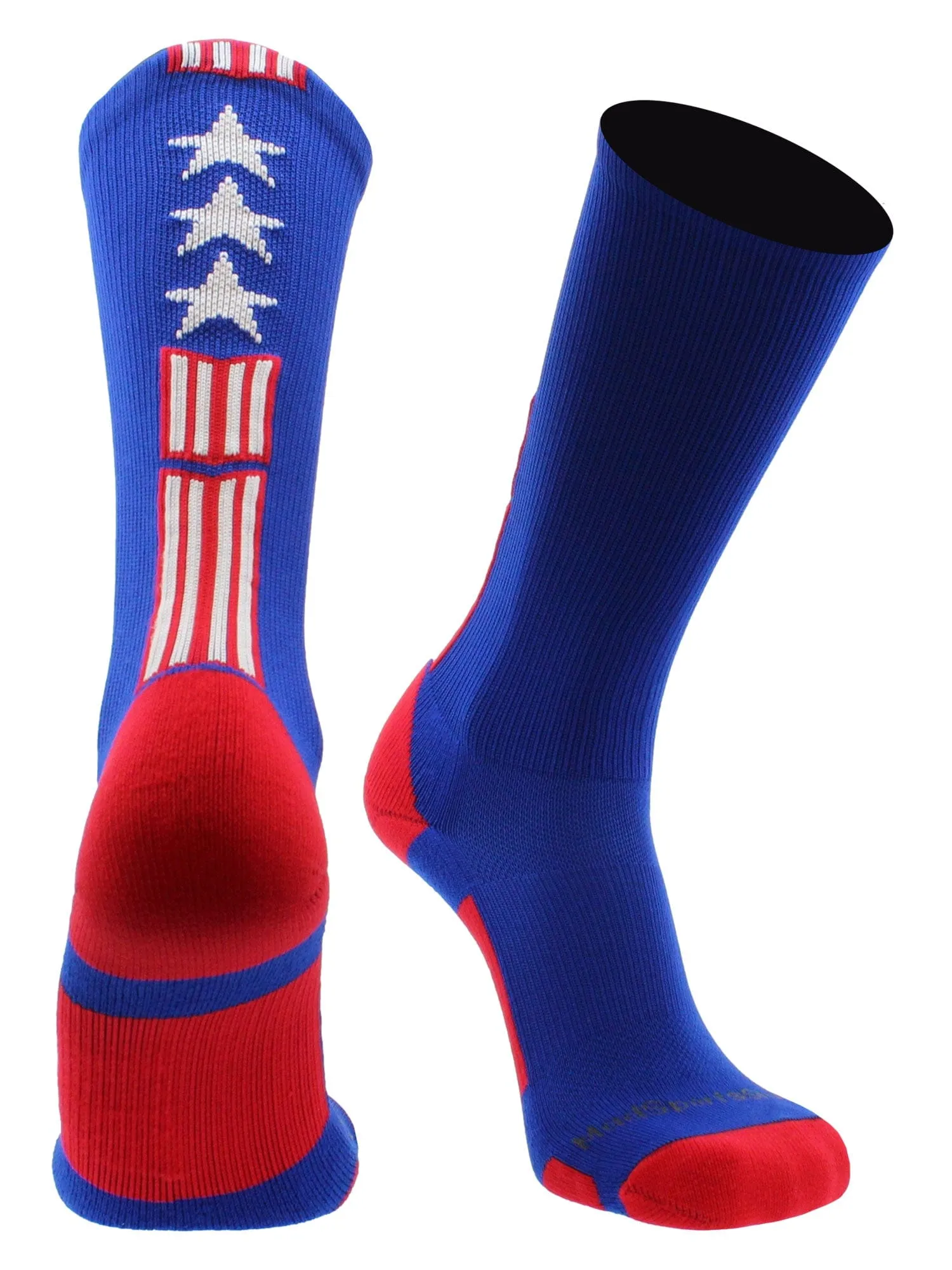 Patriot USA Flag Stars and Stripes Athletic Crew Socks (multiple colors)