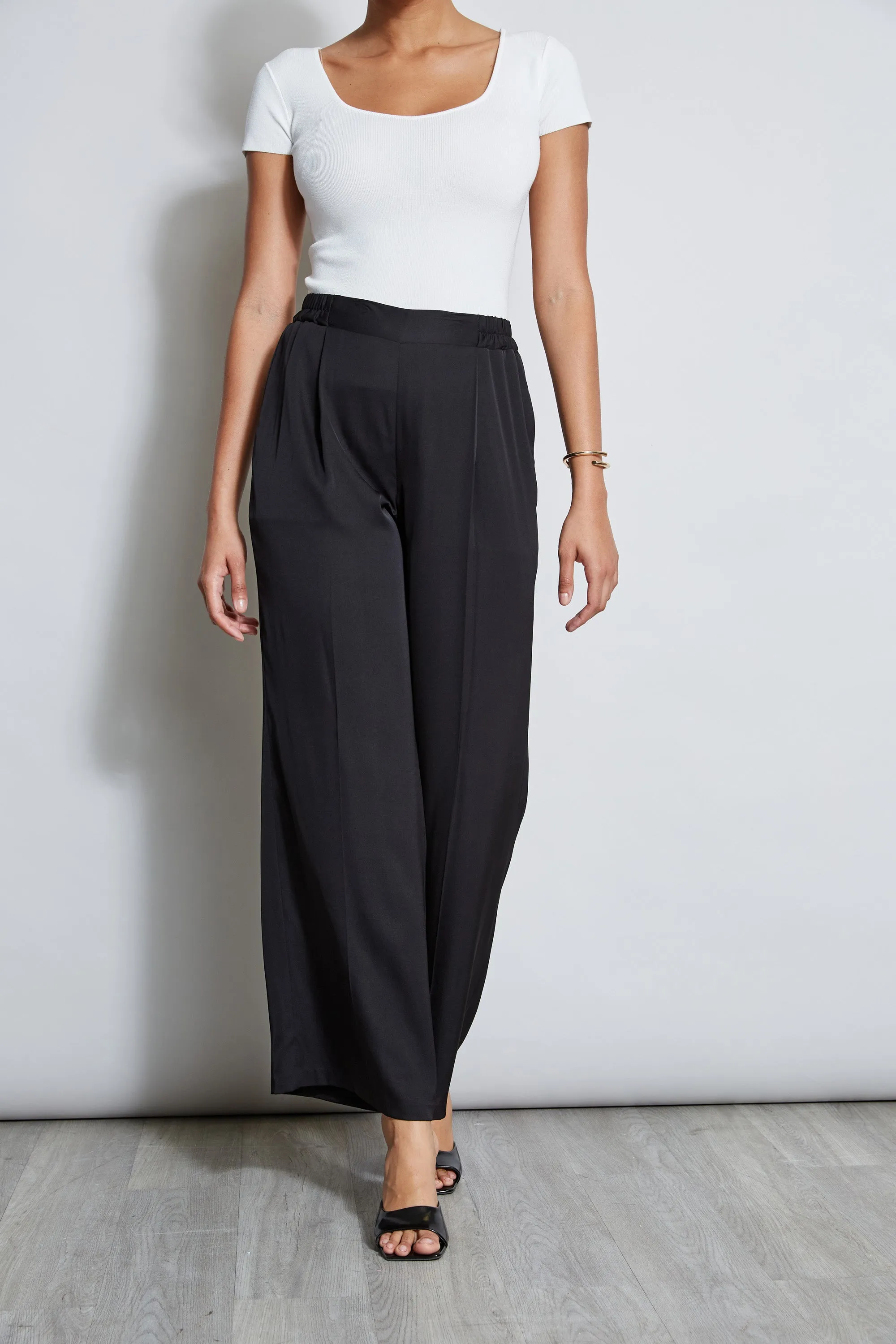 Pleated Silk Pant