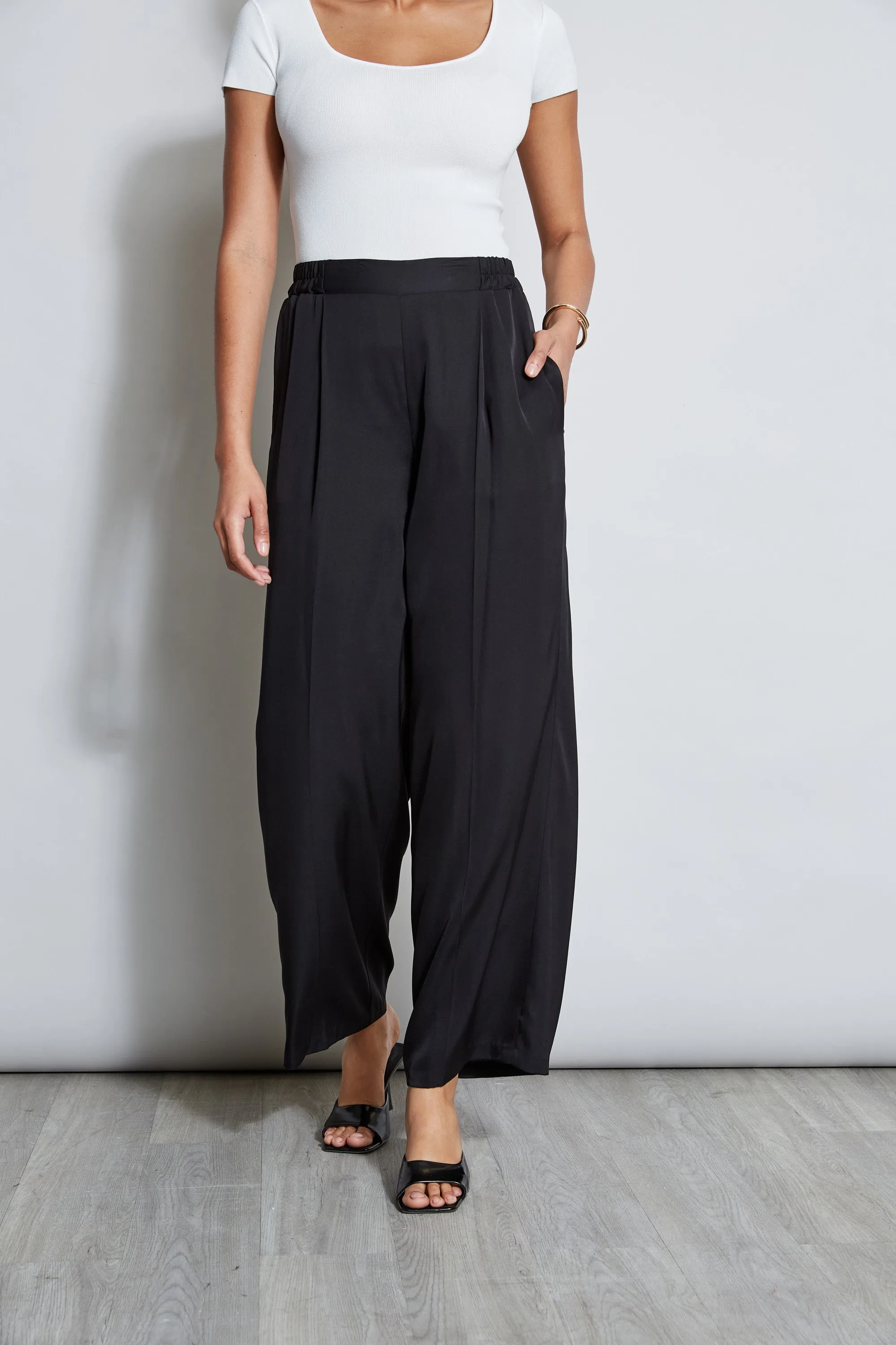 Pleated Silk Pant