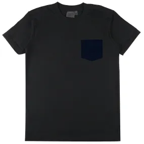 Pocket Tee - Black - Sashiko Double Gauze