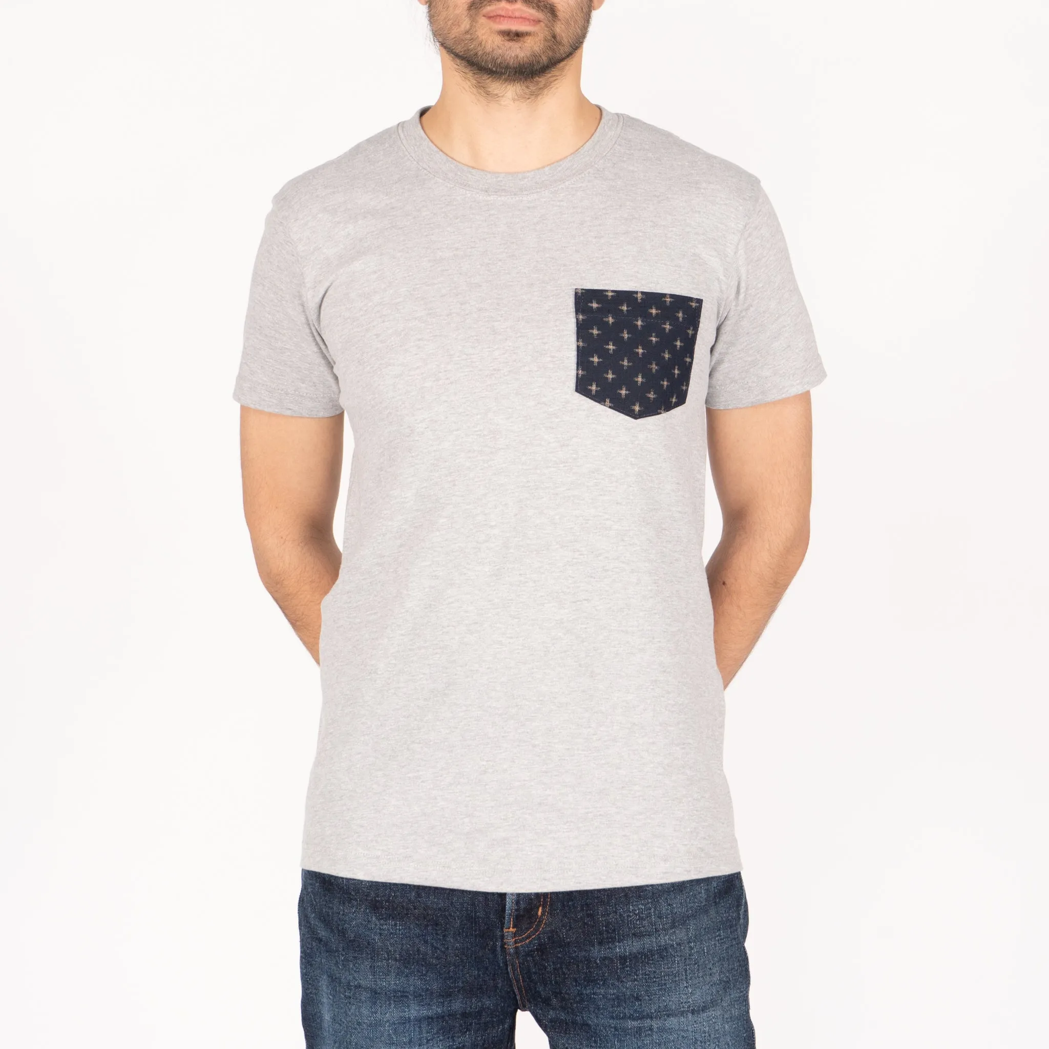 Pocket Tee - Heather Grey  - Kimono Plus