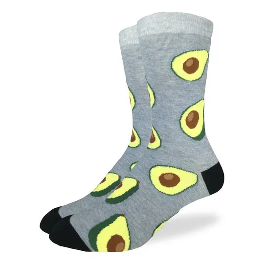 "Avocado" Cotton Crew Socks by Good Luck Sock