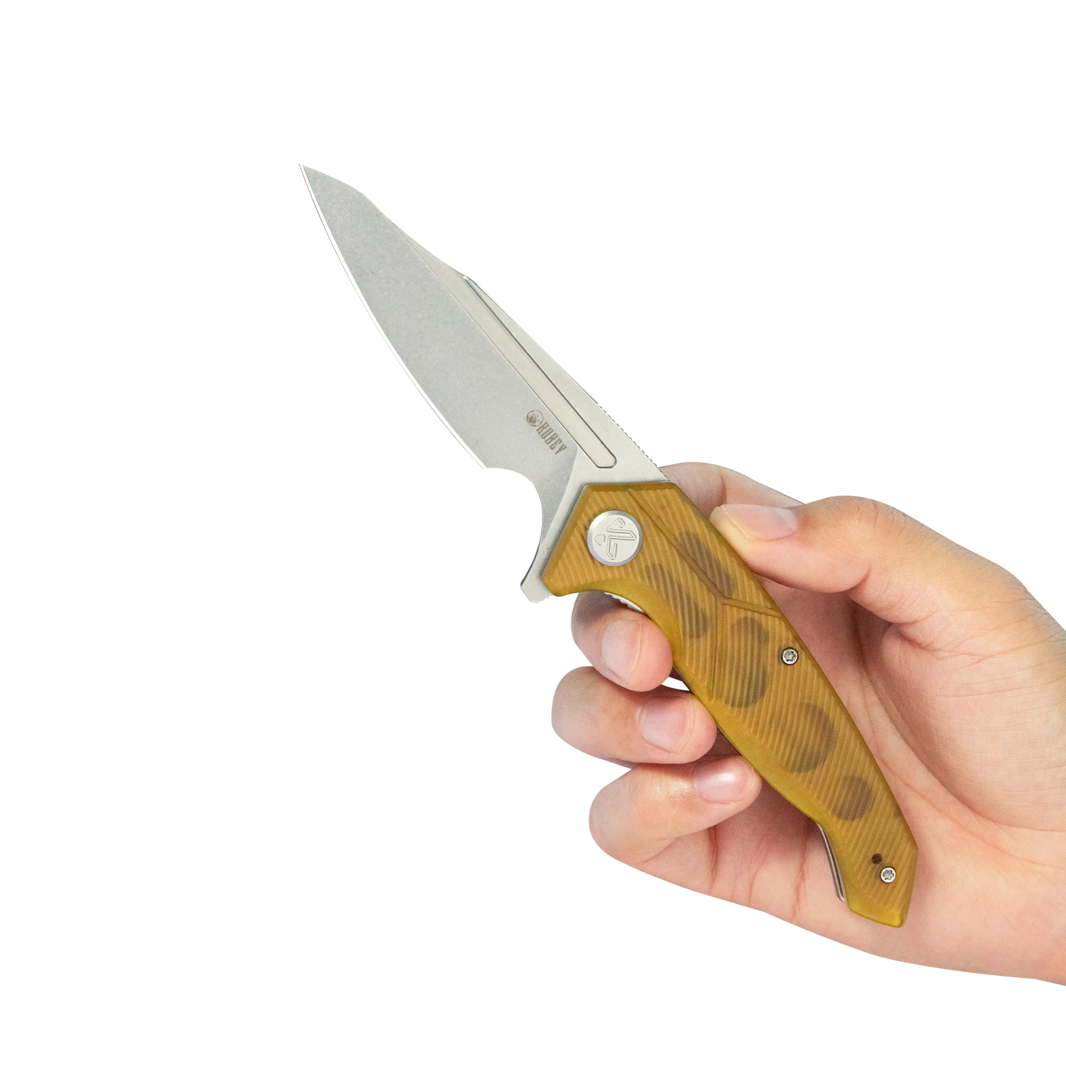 RBC-1 Outdoor Flipper Knife Ultem Handle 3.46 Stonewash 14C28N KU373D