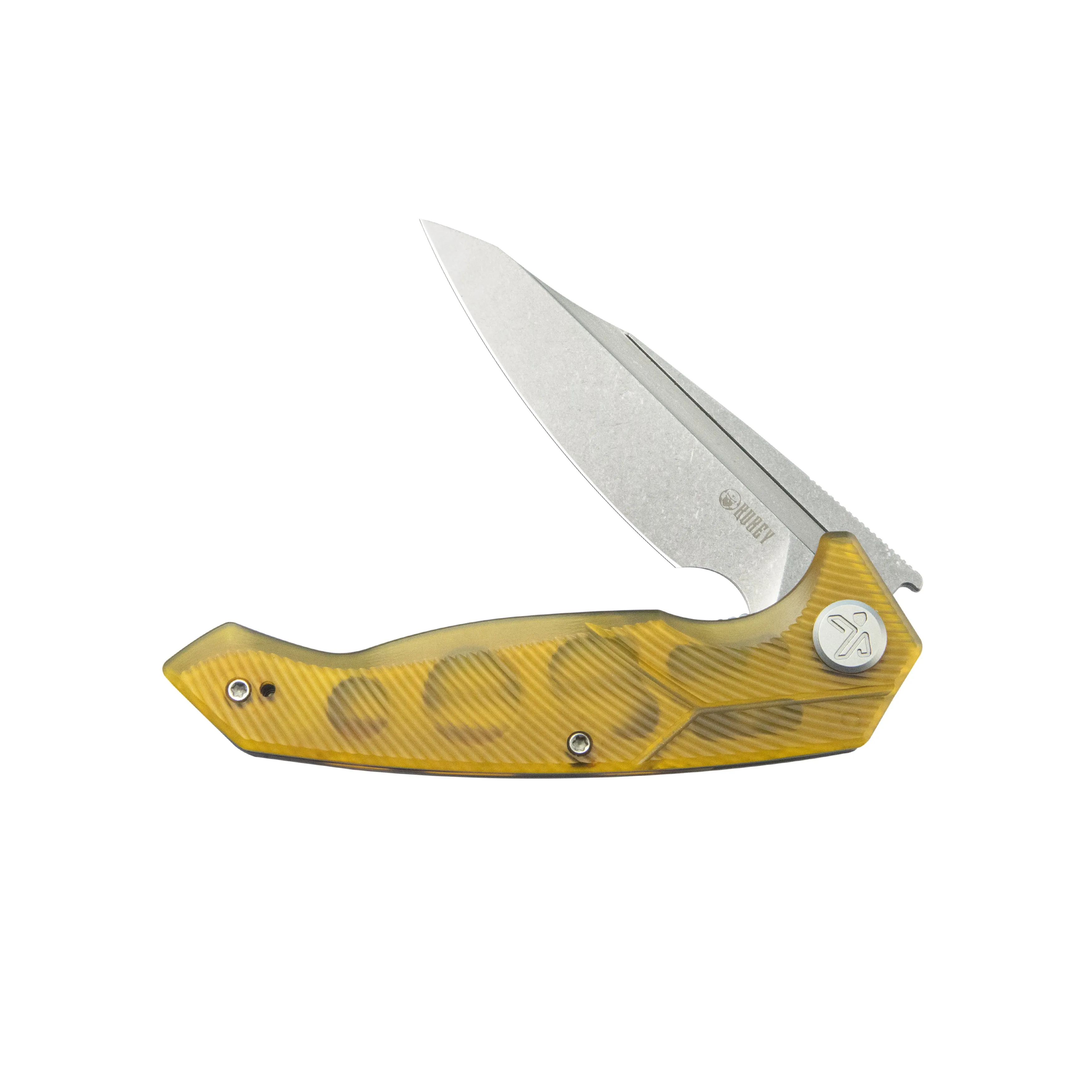 RBC-1 Outdoor Flipper Knife Ultem Handle 3.46 Stonewash 14C28N KU373D