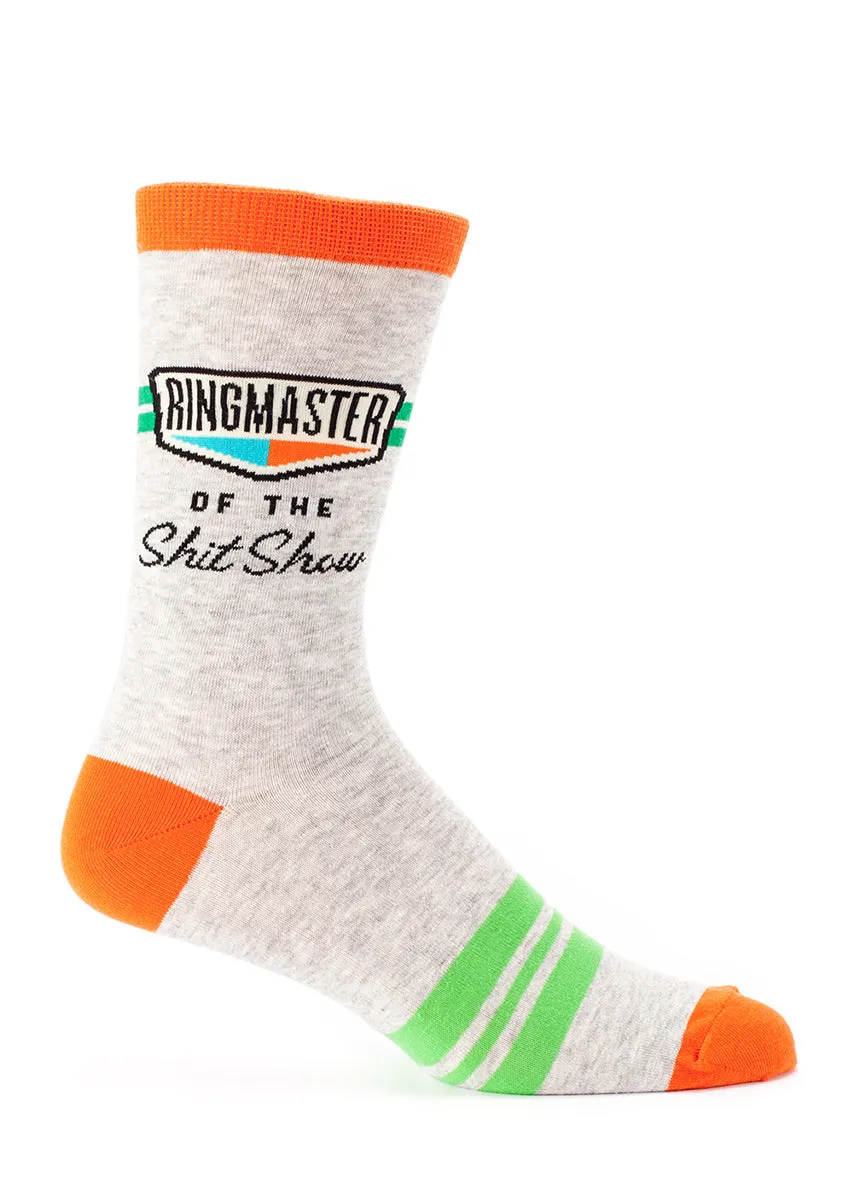 Ringmaster of the Shitshow Men's Crew Socks