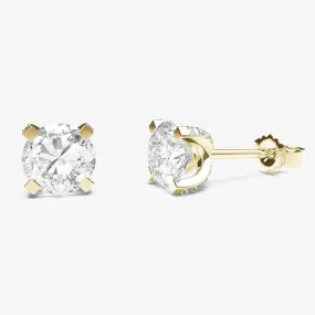 Signature C Solitaire Stud Earrings