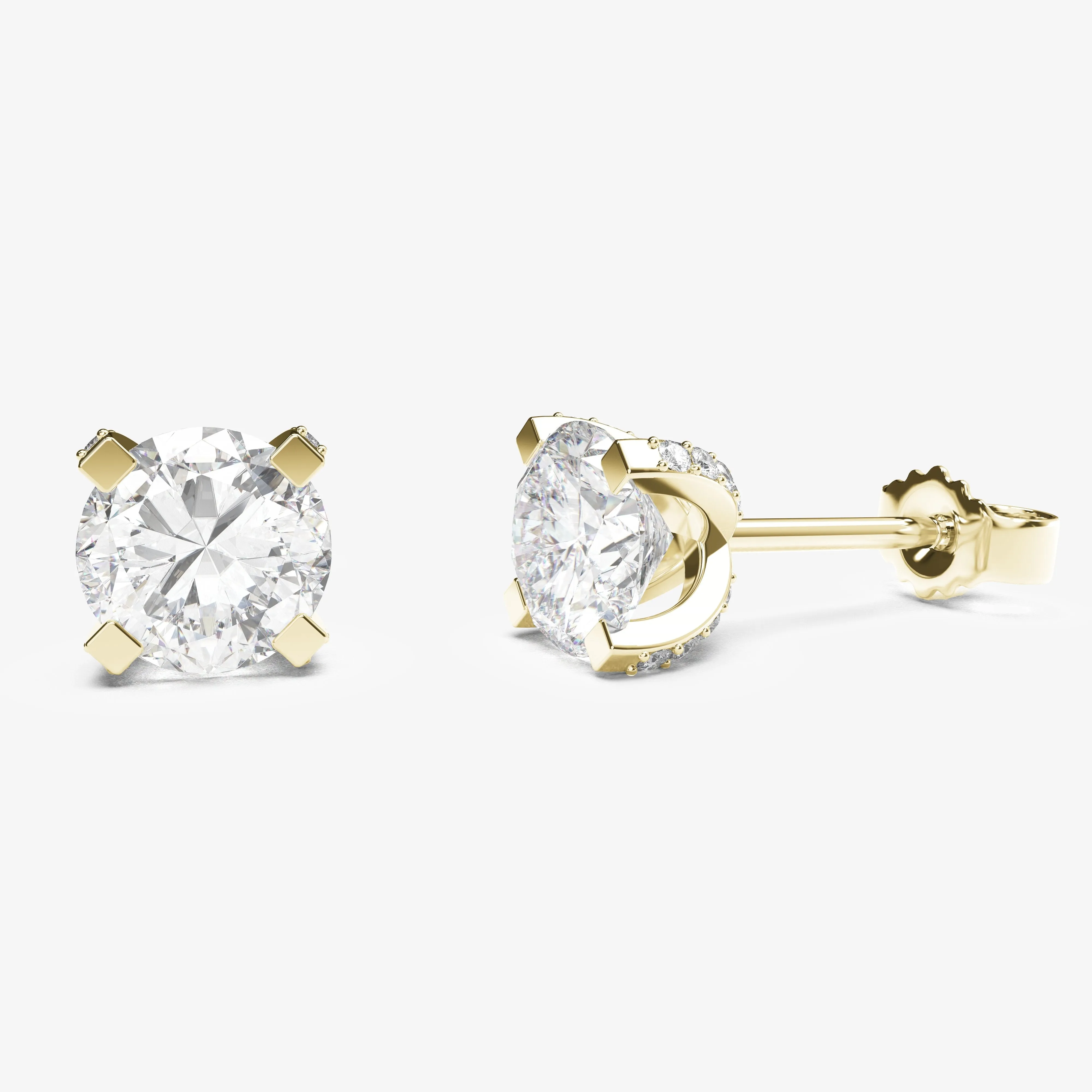 Signature C Solitaire Stud Earrings