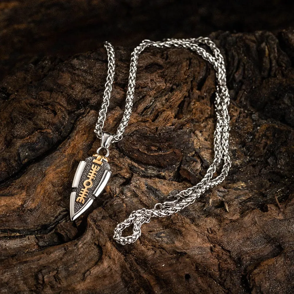 Stainless Steel Dual Color Odin's Spear Necklace