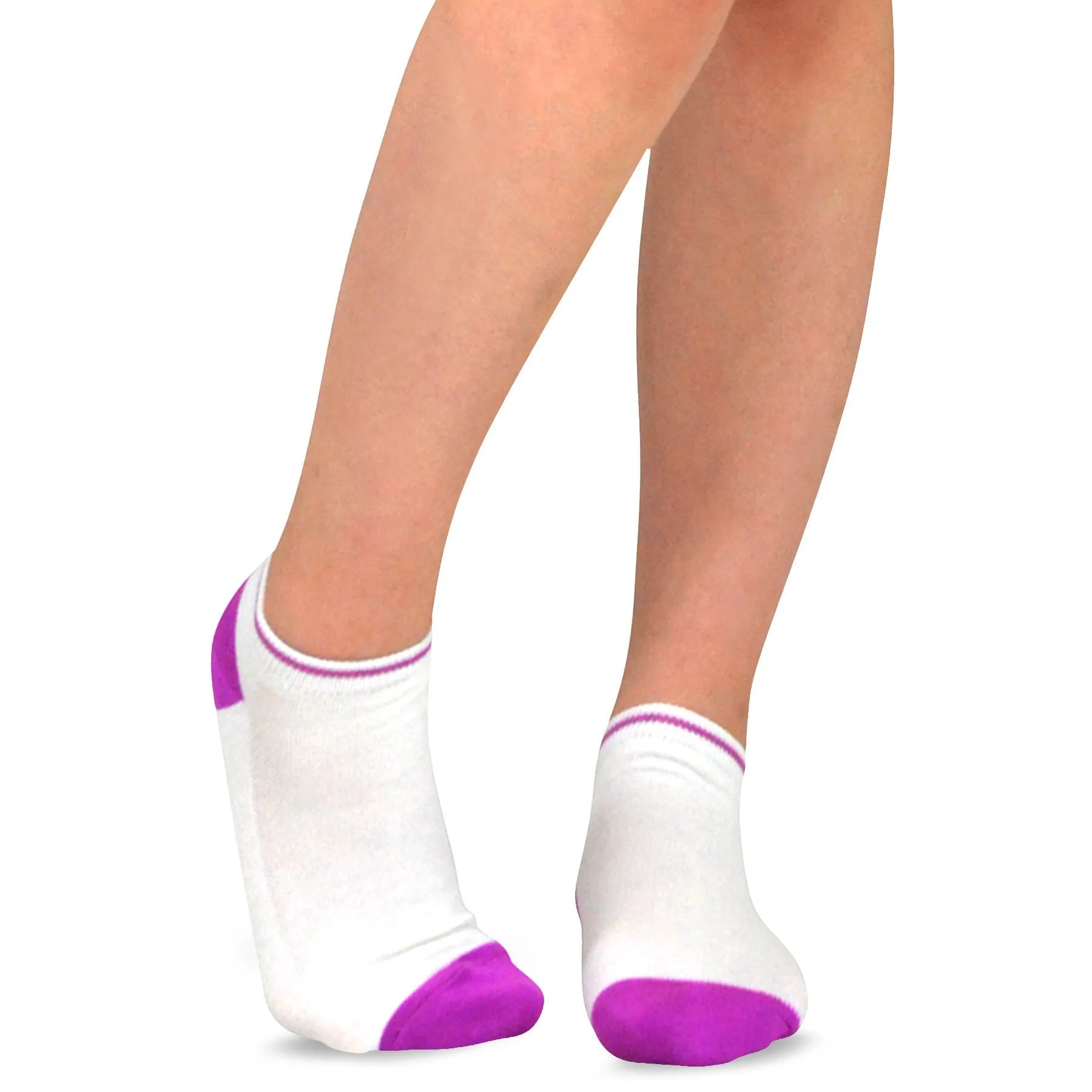 TeeHee Socks Women's Casual Acrylic No Show Solid Assorted 12-Pack (10052)