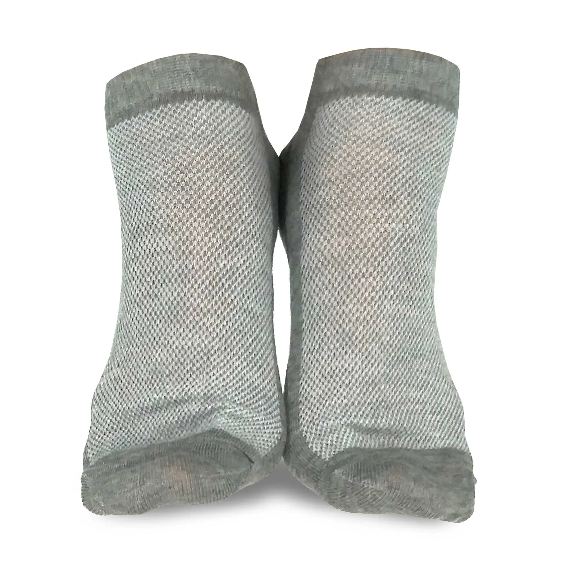 TeeHee Socks Women's Casual Polyester No Show Grey 6-Pack (10051)