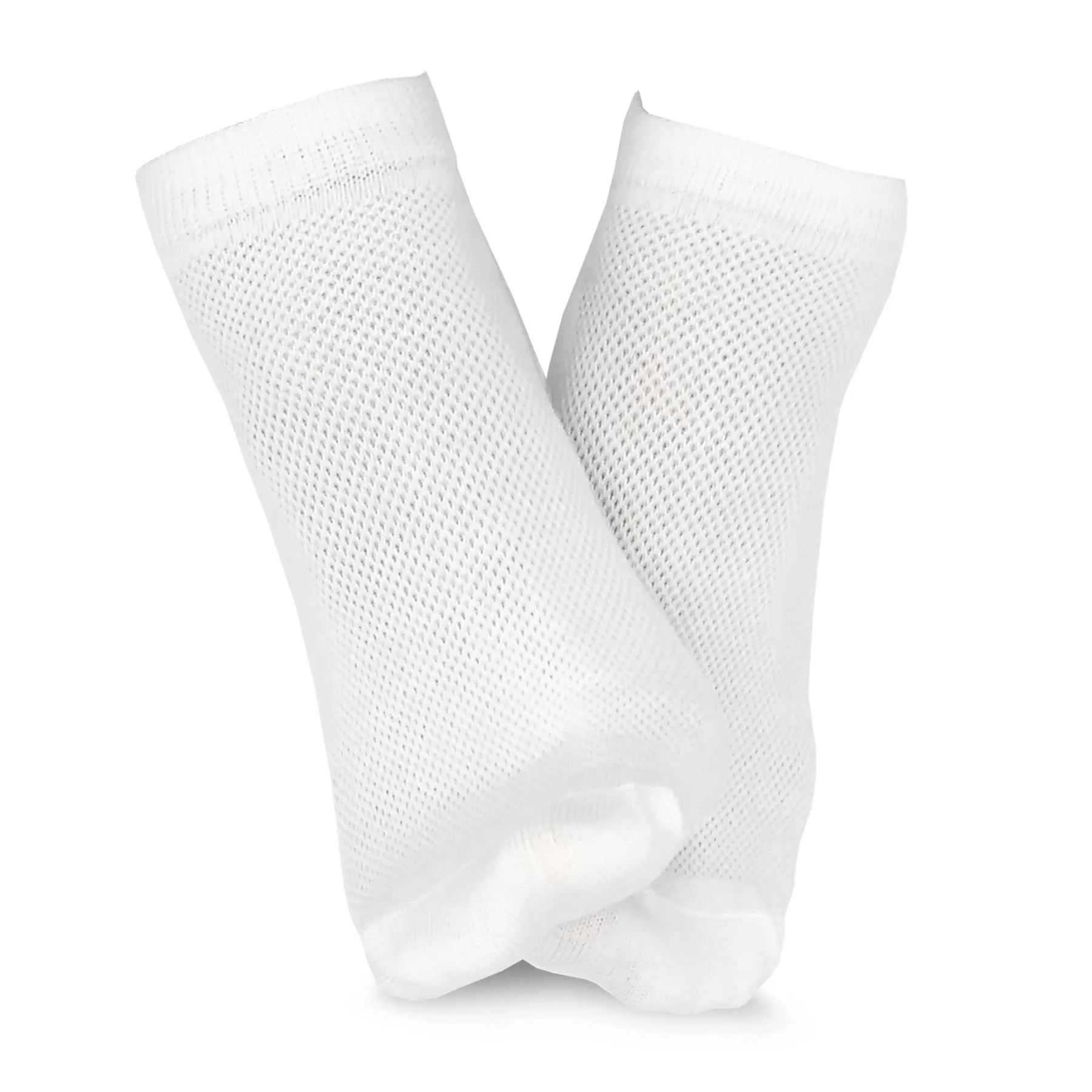 TeeHee Socks Women's Casual Polyester No Show White 6-Pack (10051)