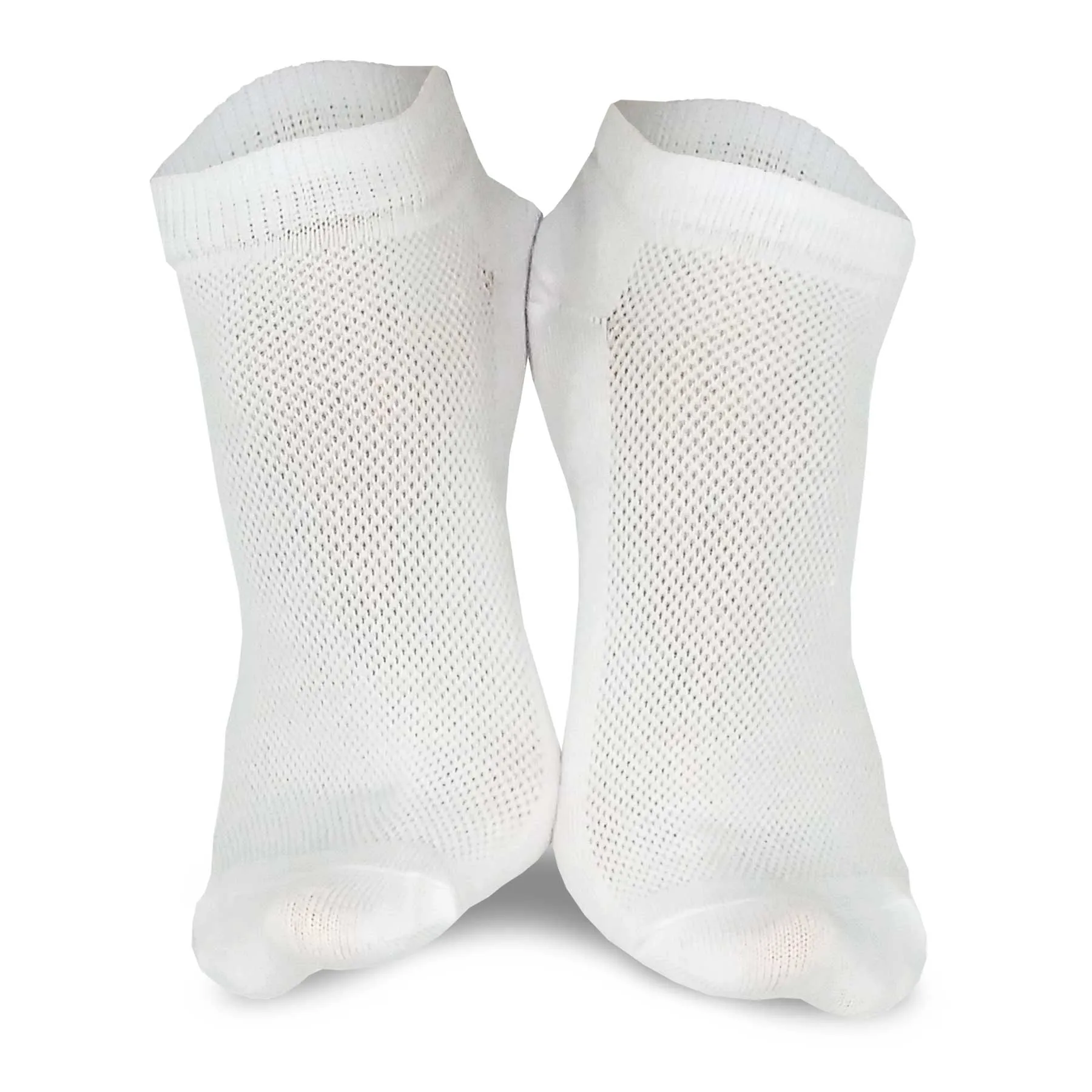 TeeHee Socks Women's Casual Polyester No Show White 6-Pack (10051)