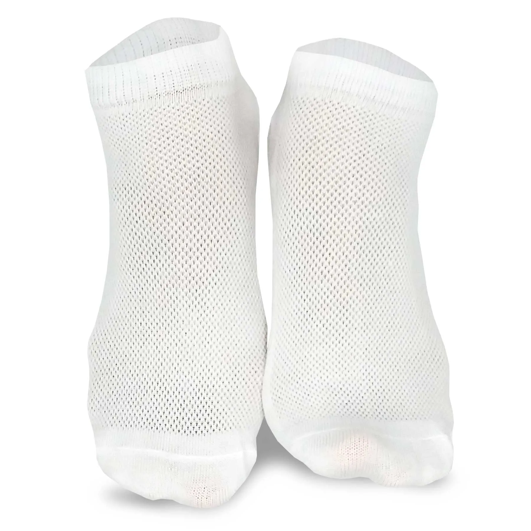 TeeHee Socks Women's Casual Polyester No Show White 6-Pack (10051)