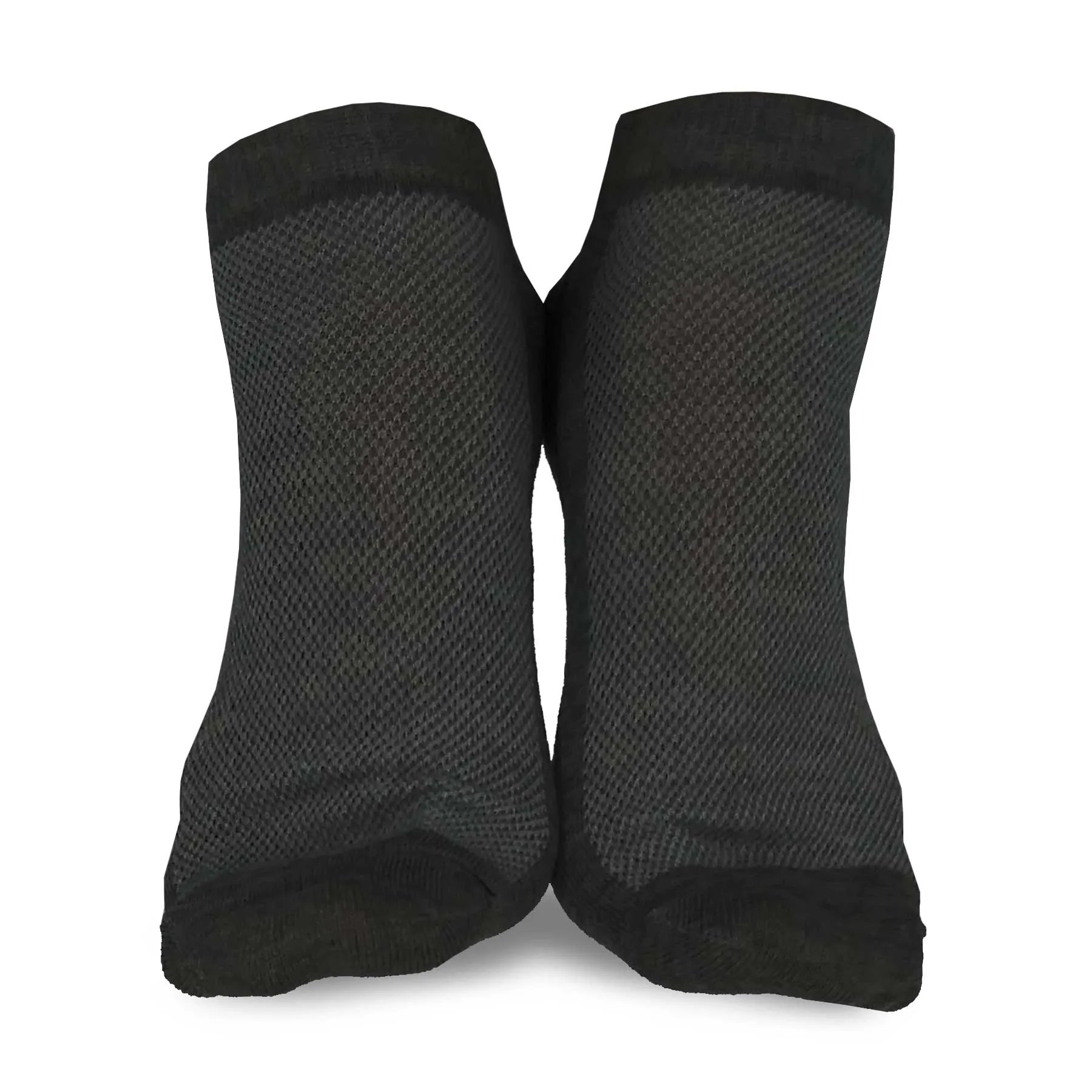 TeeHee Socks Women's Causal Polyester No Show Black 12-Pack (10051)