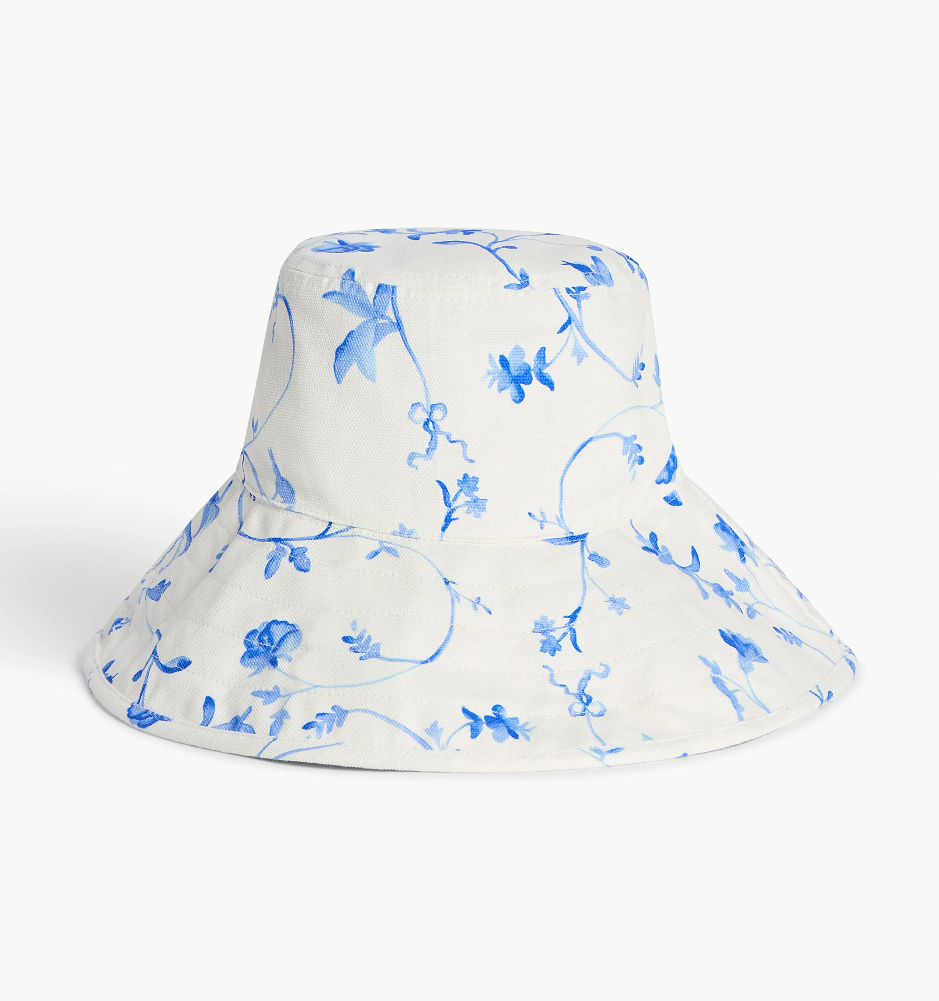 The Sun Hat - Blue Botanical Cotton Canvas