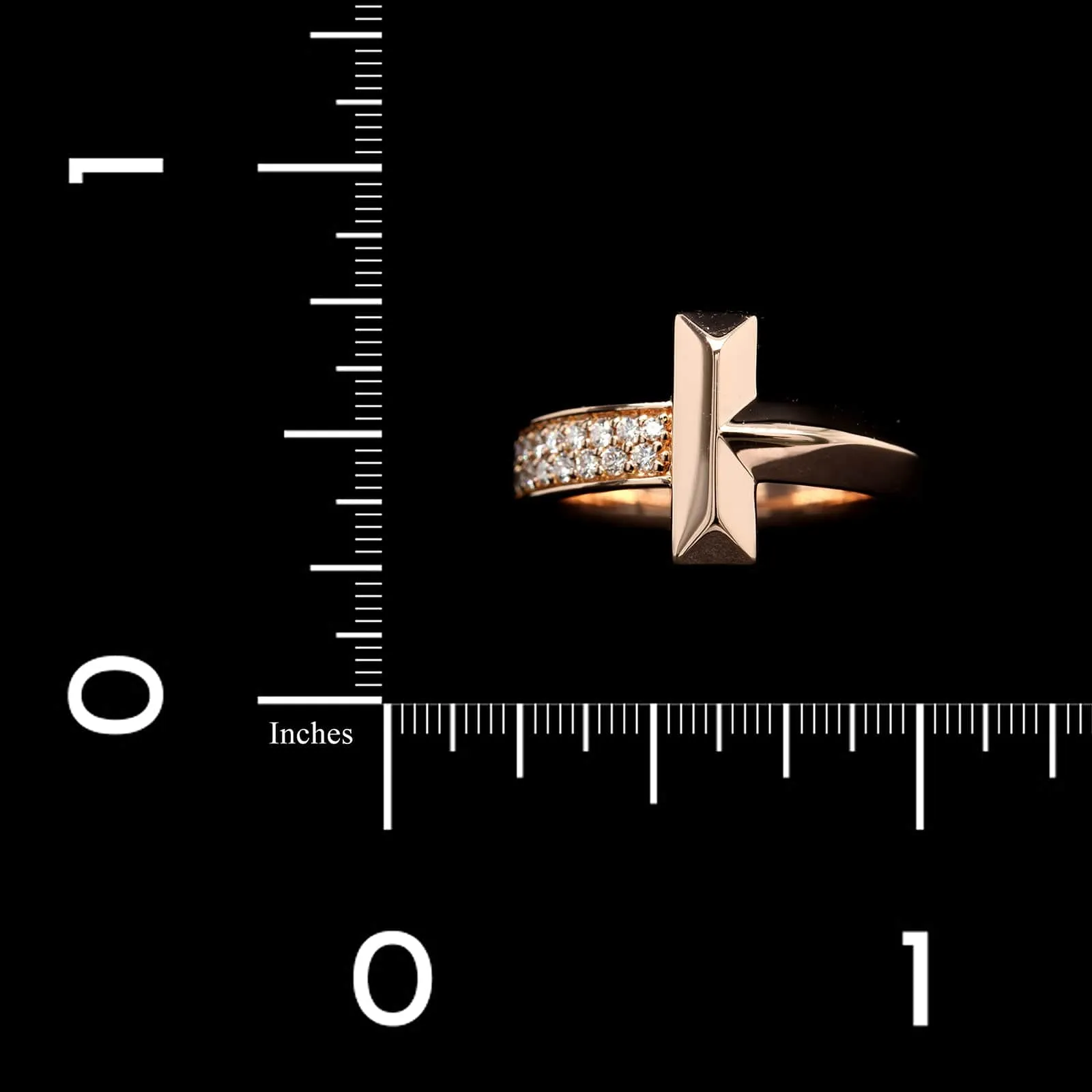 Tiffany & Co. Rose Gold Estate Diamond T1 Ring