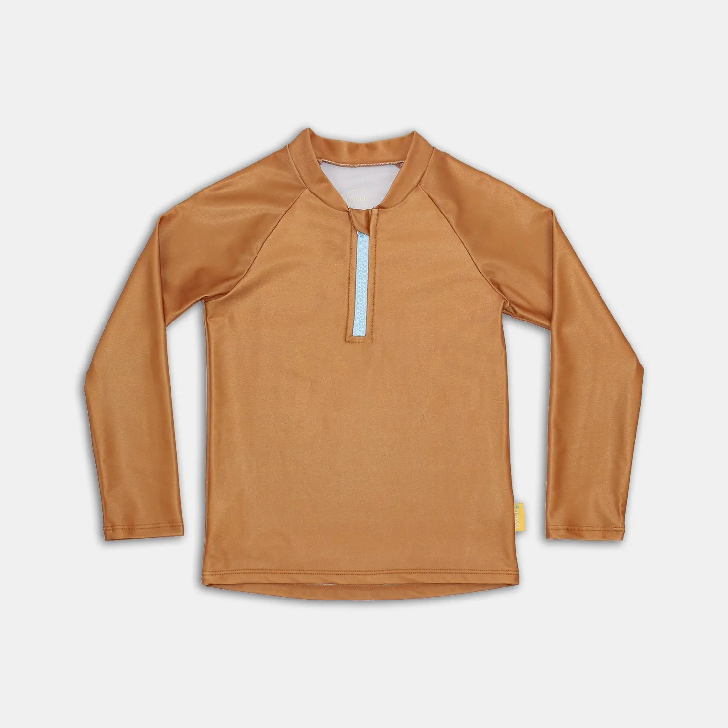 Tyoub Long Sleeve Raglan Rash Vest Recycled Terracotta Kids