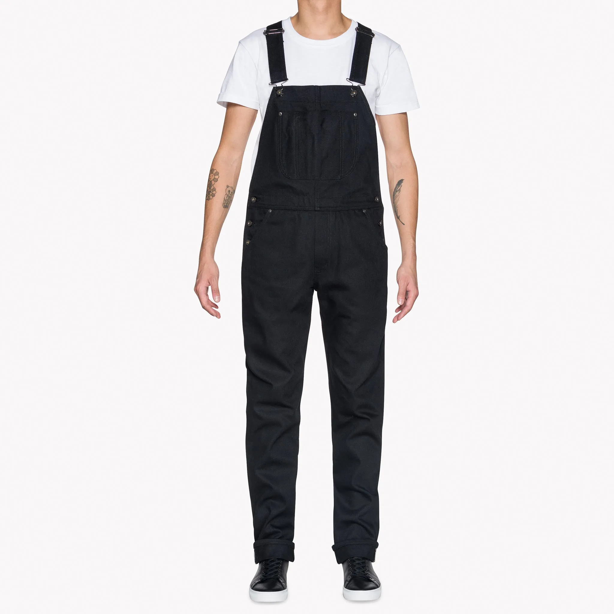 Weird Guy Overalls - Solid Black Selvedge